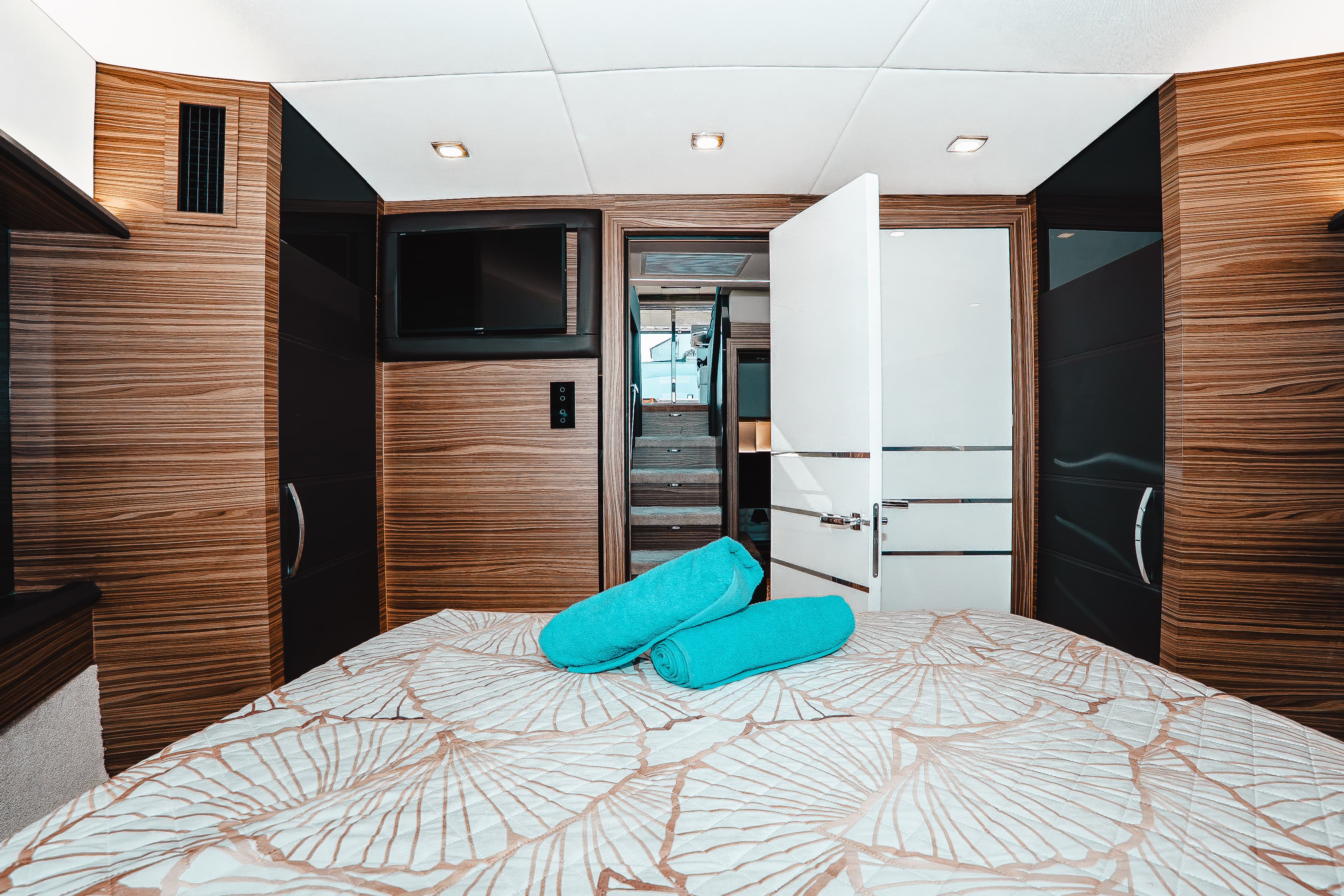 Cobrey 50 Fly "Swederm" interior — luxury yacht Marbella 2